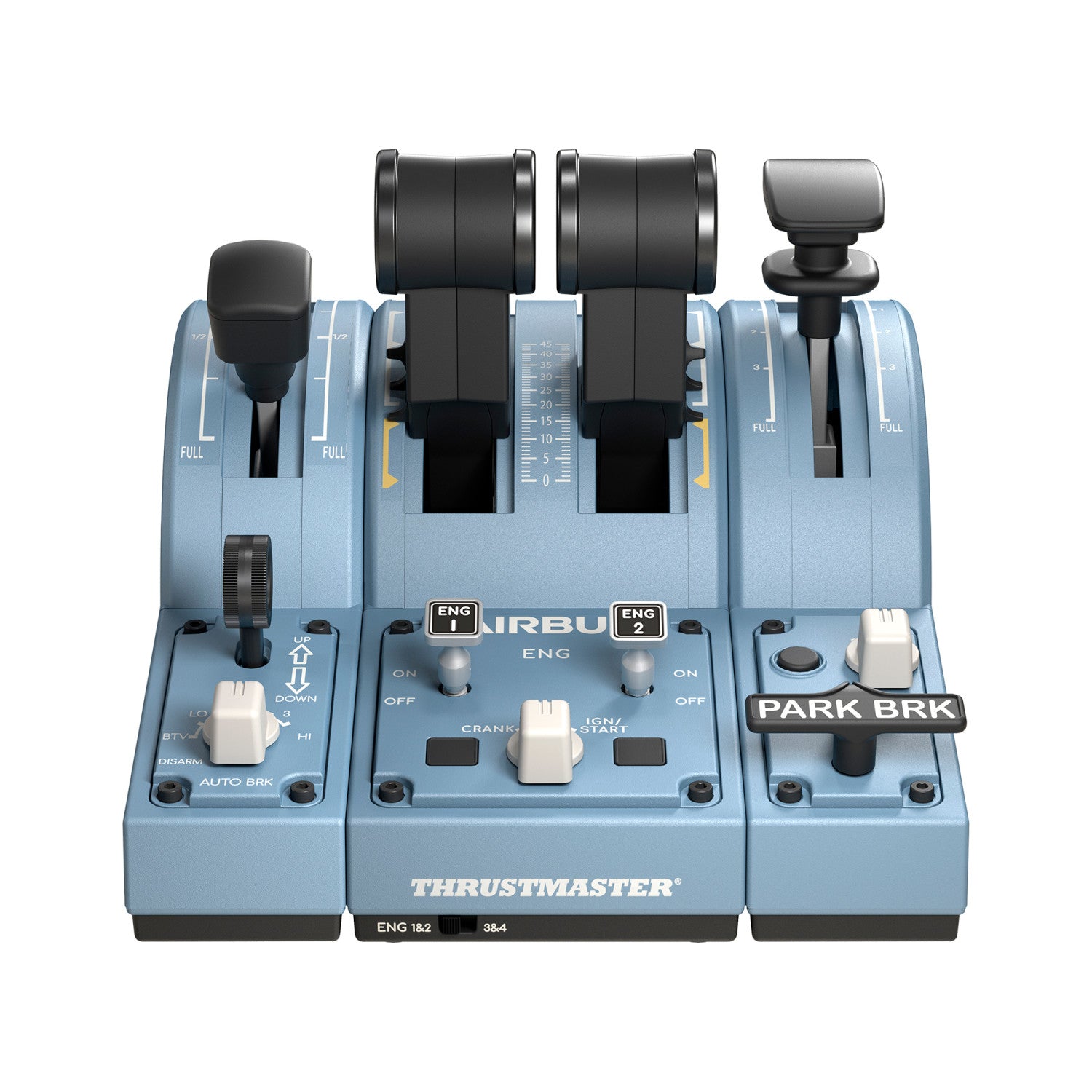 Thrustmaster TCA Quadrant Add-On Airbus Edition Simulazione di Volo PC Nero Blu