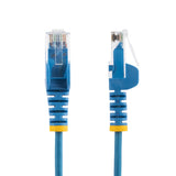StarTech.com Cavo Ethernet CAT6 Blu da 15m; Patch UTP con Plug RJ45 Antigroviglio e Rilievi di Trazione, Cavo Lan Slim in Rame Puro 28AWG, Sottoposto a test Fluke