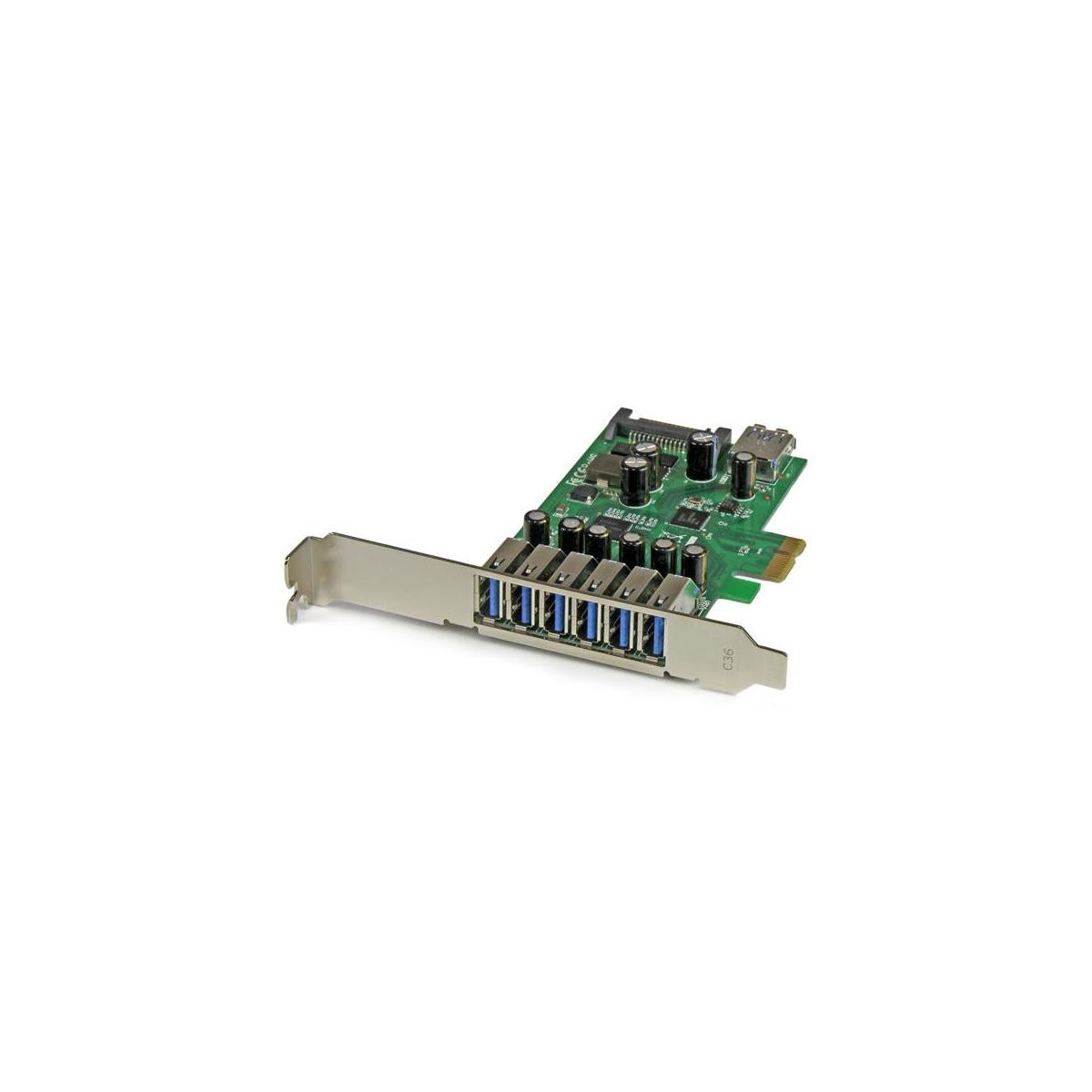 StarTech.com Scheda Espansione PCI Express USB 3.0 a 7 porte con profilo basso e standard - alimentazione SATA