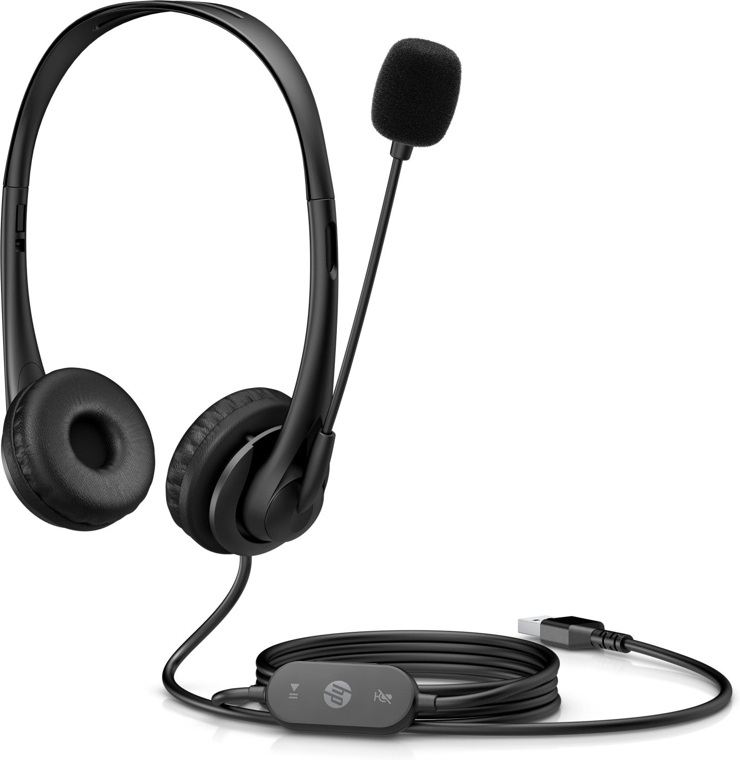 HP Stereo USB Headset G2 Cuffie Cablato a Padiglione Ufficio Nero