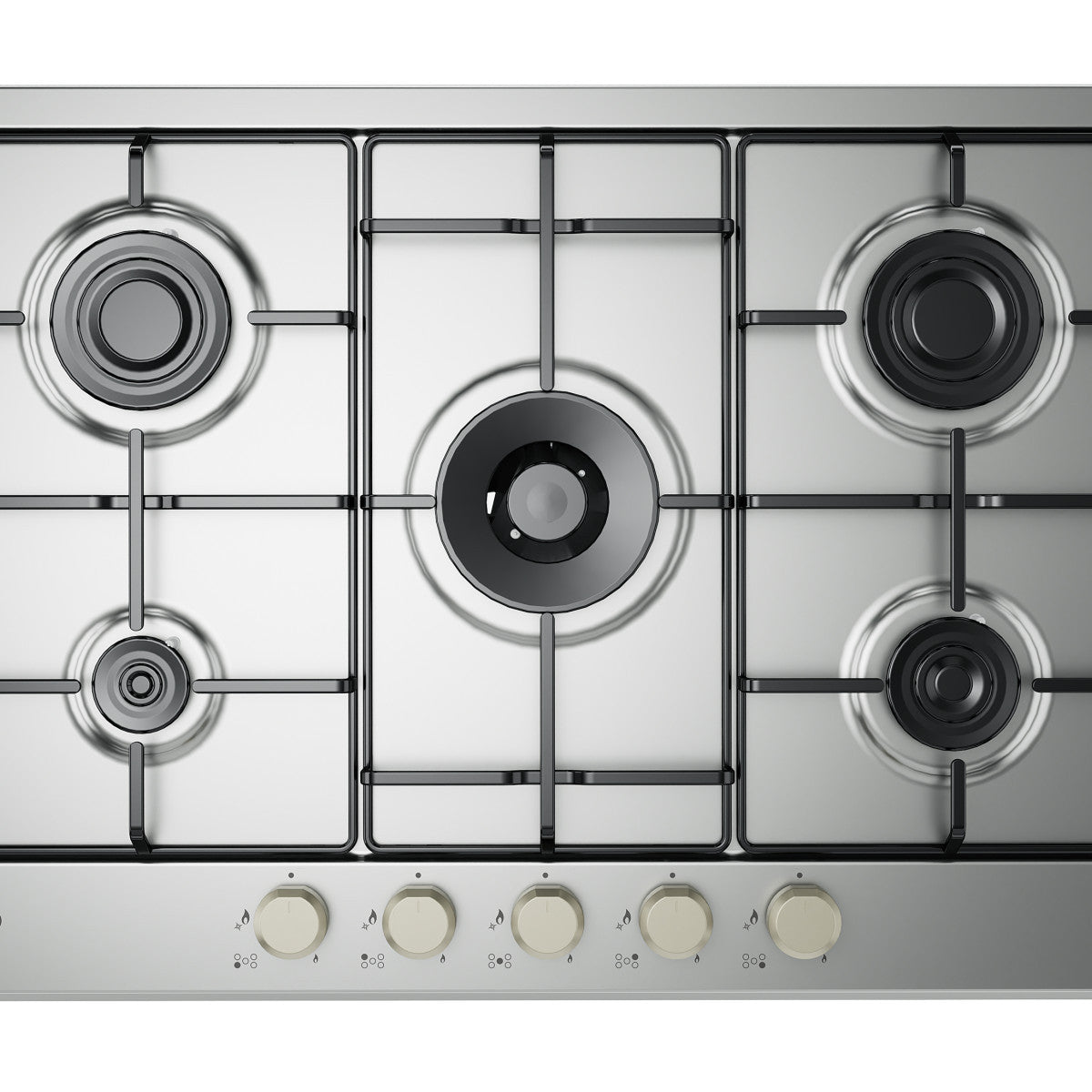 De'Longhi YLG 75 F Piano Cottura a Gas da Incasso 5 Fuochi 75 cm Acciaio Inox