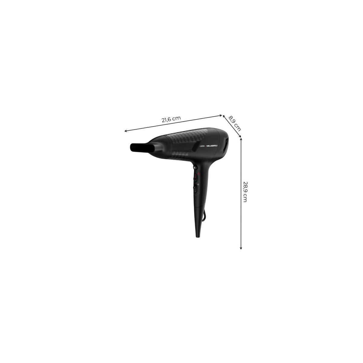 Rowenta X Karl Lagerfeld Studio Dry CV581LF0 Asciugacapelli Phon 2300 W Nero
