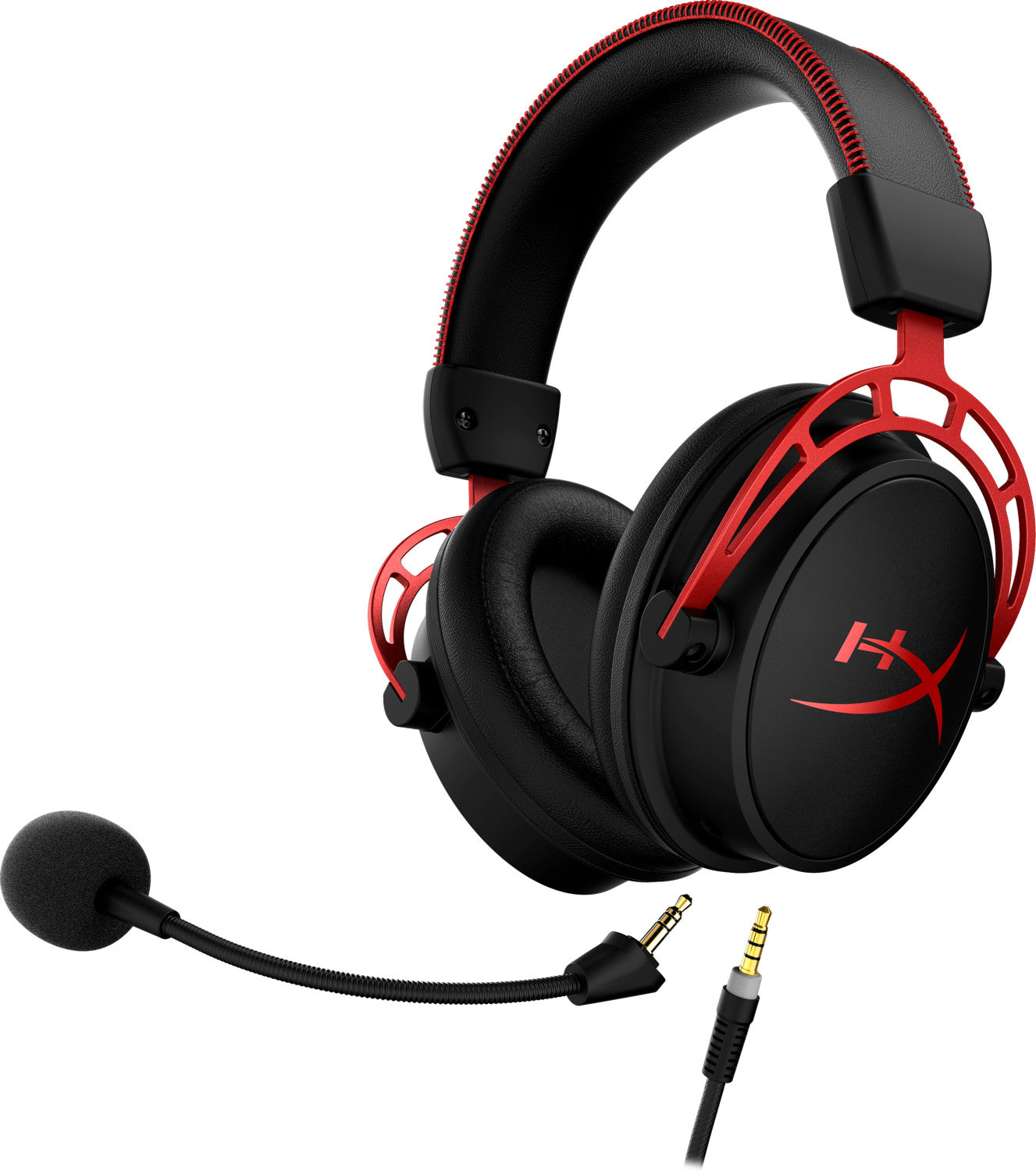 HyperX Cloud Alpha da Gaming Headset Cuffie Cablato a Padiglione Nero Rosso