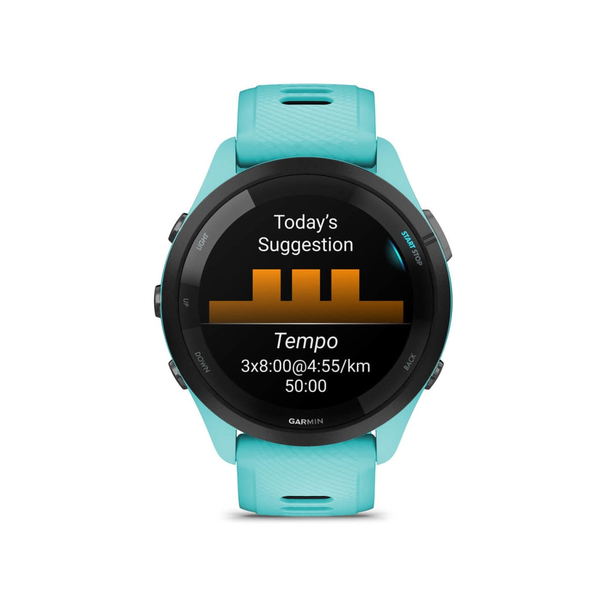 Garmin Forerunner 265 3,3 cm (1.3 pollici) AMOLED 46 mm Digitale 416 x 416 Pixel Touch screen Nero, Blu Wi-Fi GPS (satellitare)