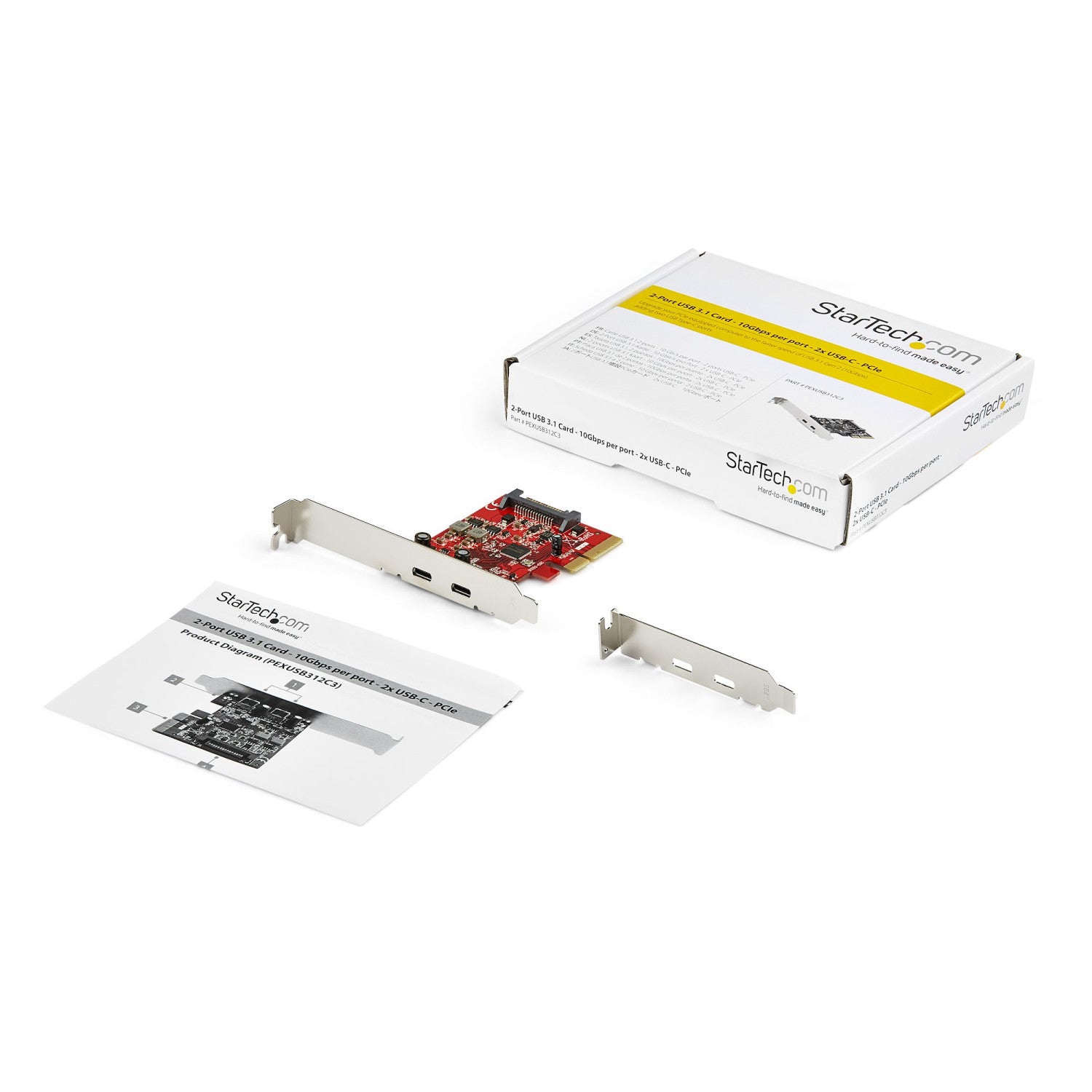 StarTech.com Scheda PCIe a 2 porte USB 3.1 - 2x USB-C - USB 3.2 Gen 2 fino a 10Gbps