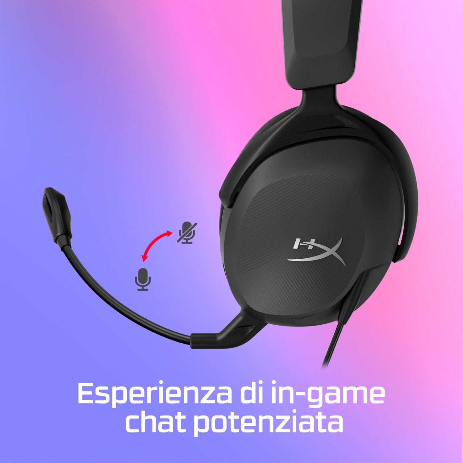 HyperX Cloud Stinger 2 Core da Gaming Headsets Cuffie Cablato a Padiglione Nero