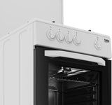 Beko Cucina CSG42009DW, (LxDxA) 50x50x85, Bianca, Forno a gas grill, piano cottura a gas 4 zone, Coperchio in metallo