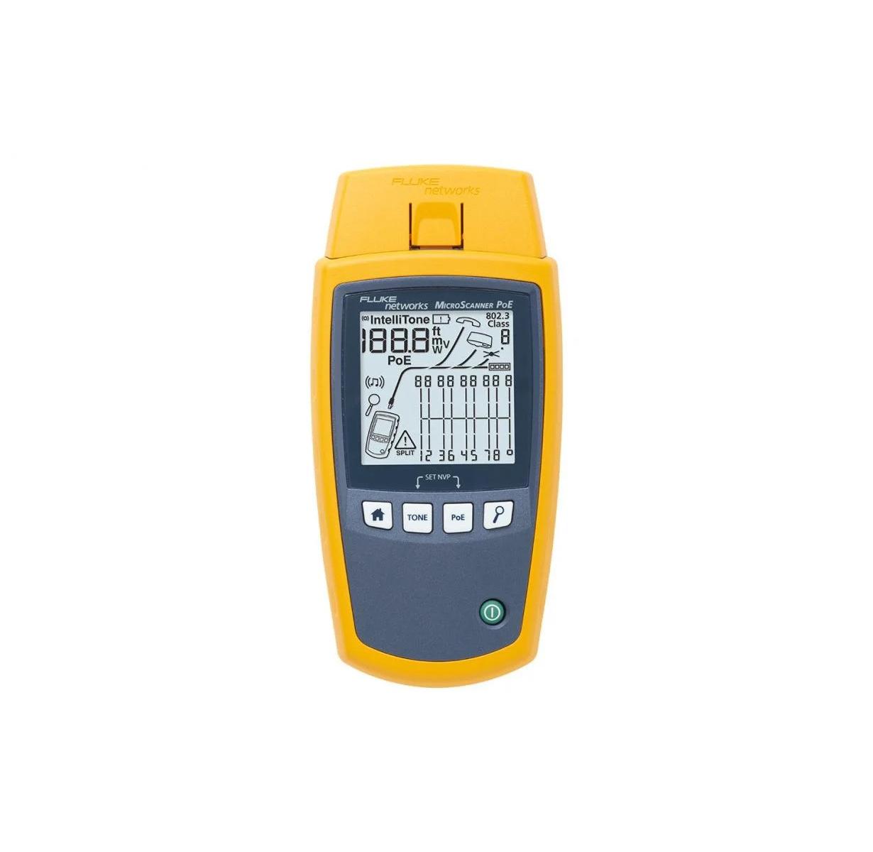 Fluke MicroScanner PoE Tester PoE Blu Giallo