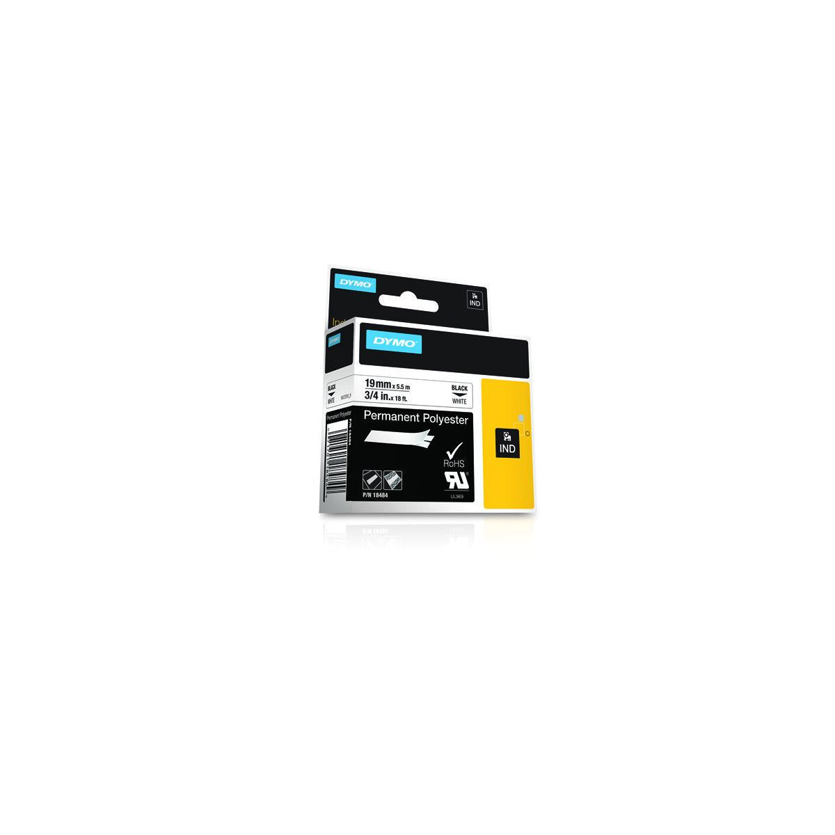 DYMO 18484 nastro per etichettatrice Nero su bianco