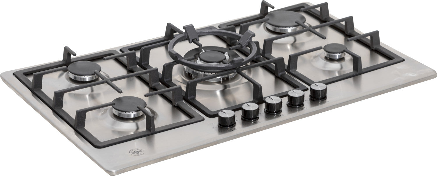 Bertazzoni La Germania P905CLAGXV piano cottura Acciaio inox Da incasso 90 cm Gas 5 Fornelli