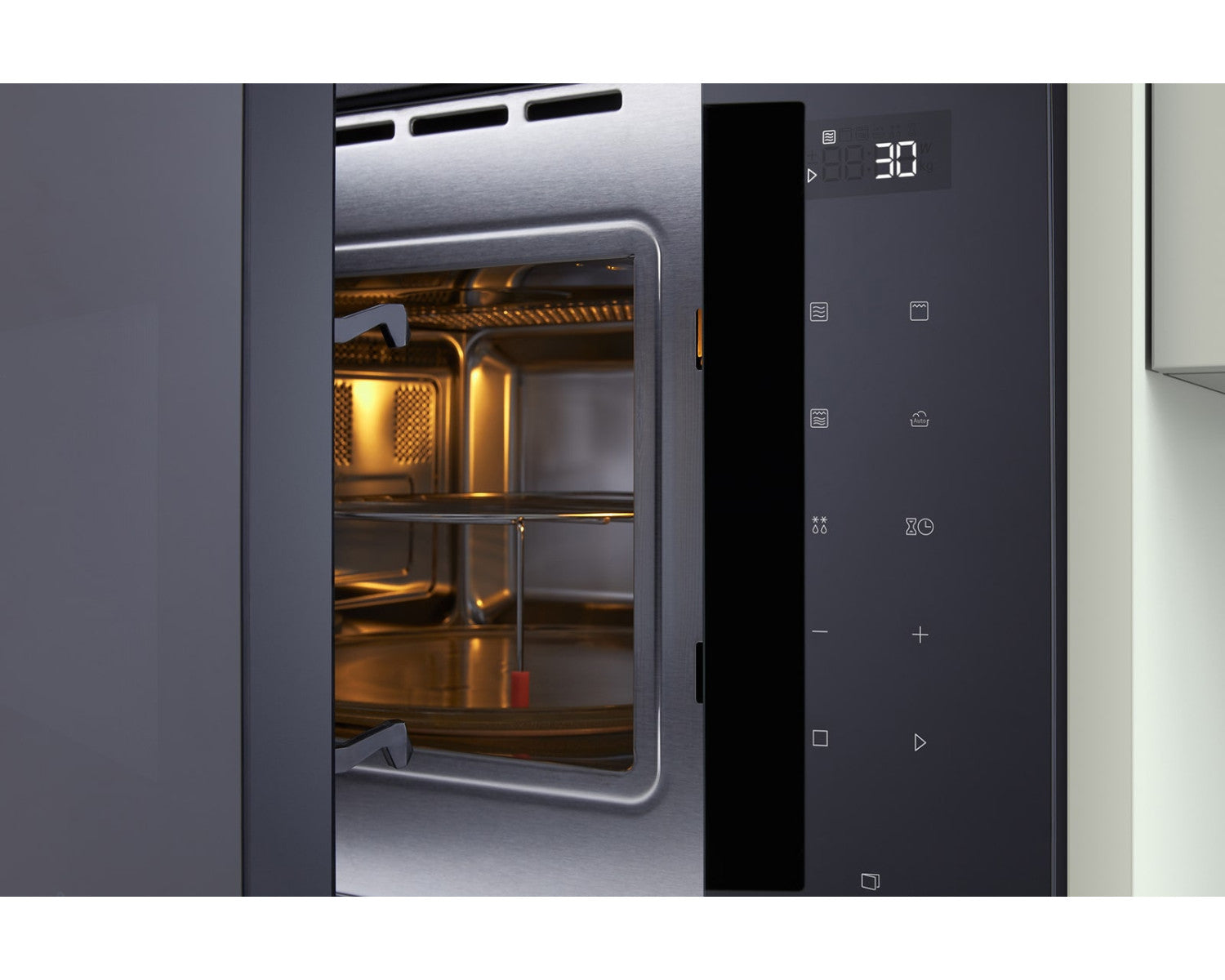 LG MGBZ2593F forno a microonde Nero, Acciaio inox Microonde con grill Da incasso 25 L 1450 W