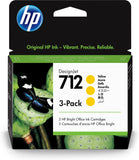 HP 712 3 Pack 29 ml Yellow DesignJet Ink Cartridge Cartuccia d'Inchiostro 3 pz Resa Standard