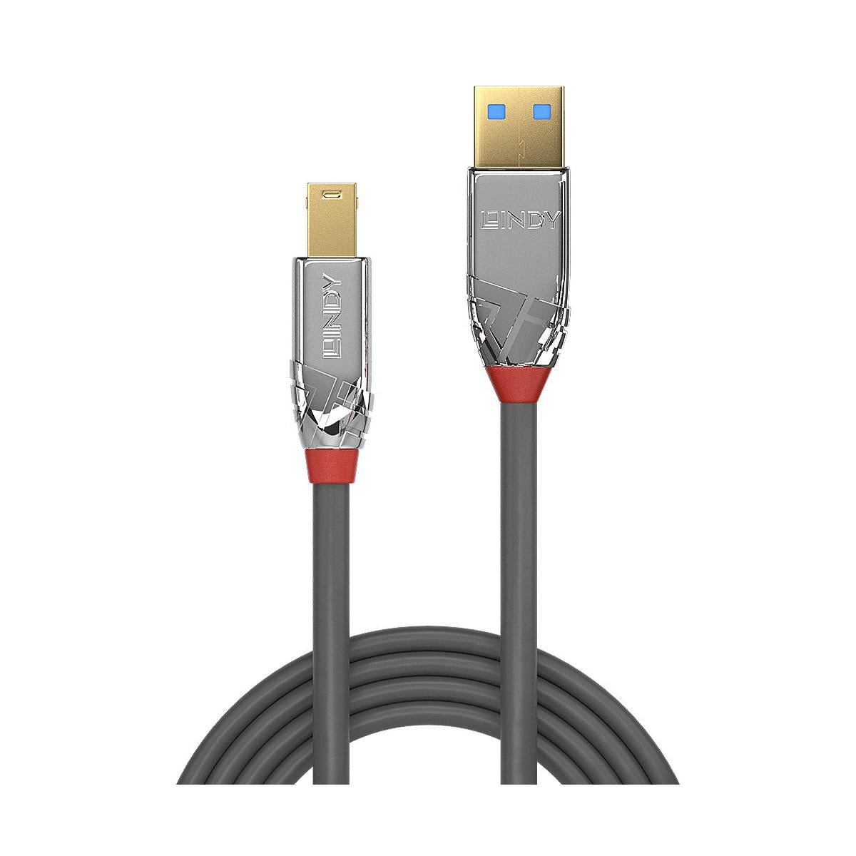 Lindy 36661 cavo USB USB 3.2 Gen 1 (3.1 Gen 1) 1 m USB A USB B Cromo, Grigio