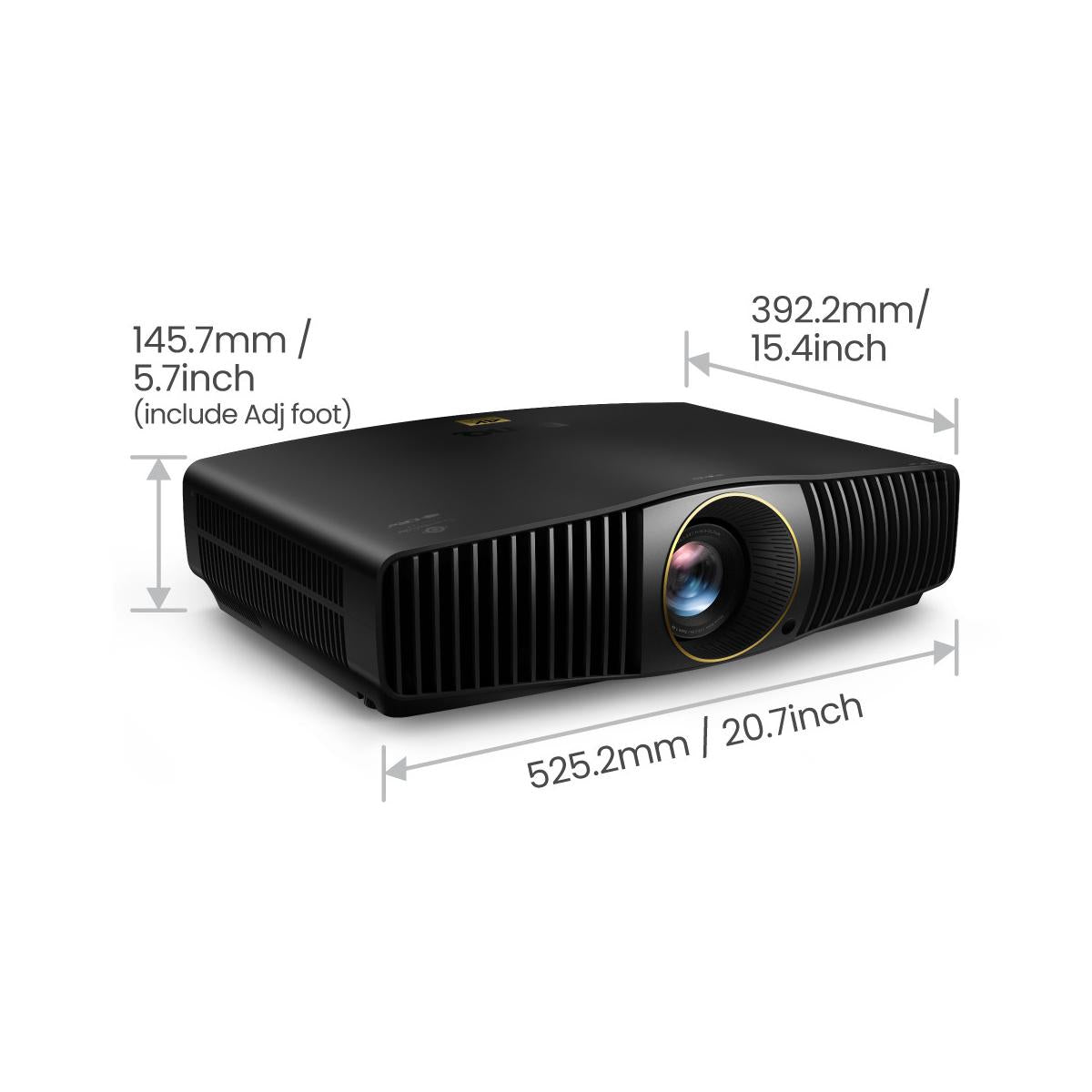 BenQ W5800 videoproiettore Proiettore a raggio standard 2600 ANSI lumen DLP UHD 4K (3840x2160) Compatibilità 3D Nero