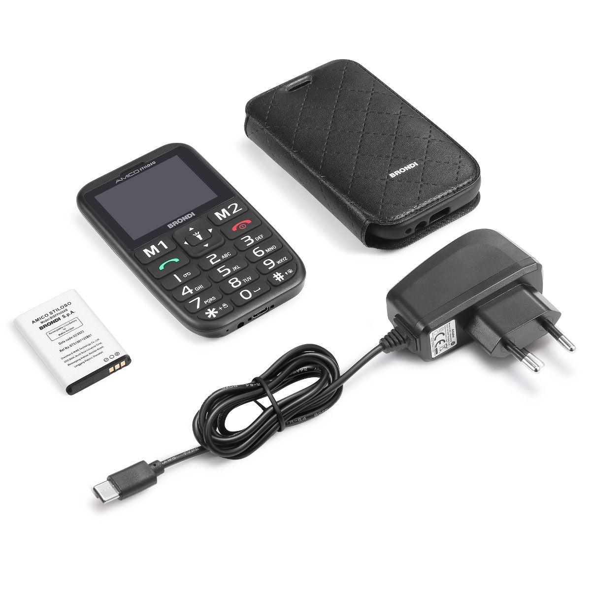 Brondi Amico Stiloso Telefono Cellulare Dual Sim Nero