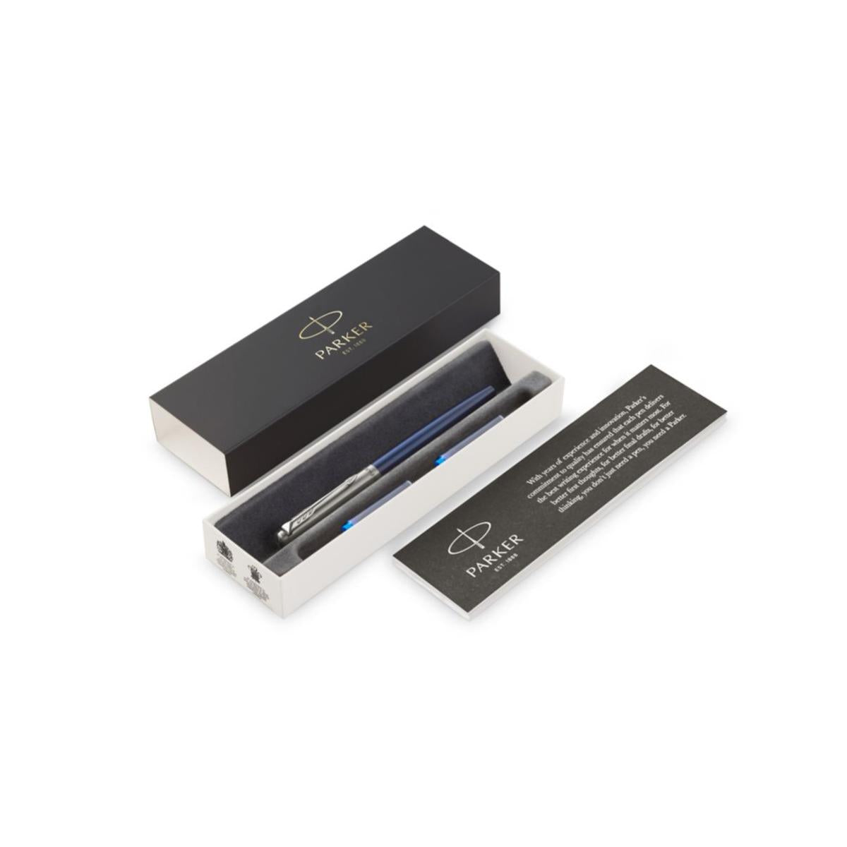 Parker Jotter penna stilografica Nero, Blu, Acciaio inossidabile 1 pz