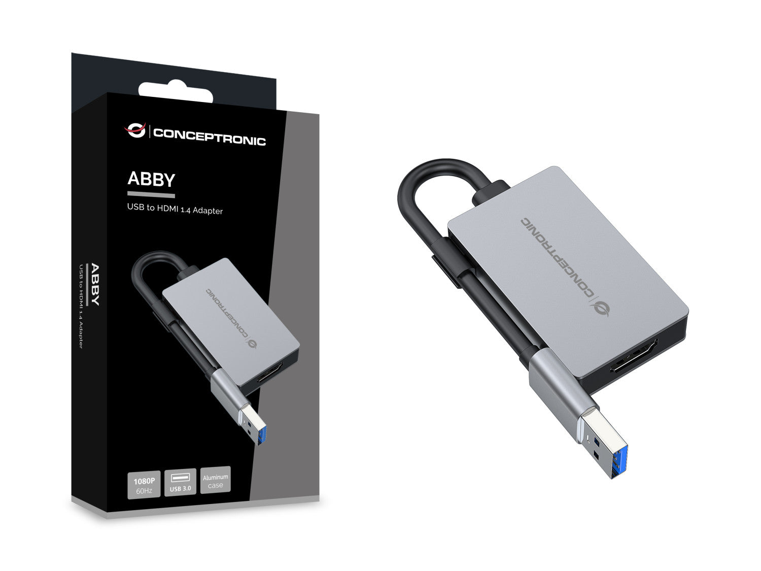 Conceptronic ABBY22G adattatore grafico USB 1920 x 1080 Pixel Grigio