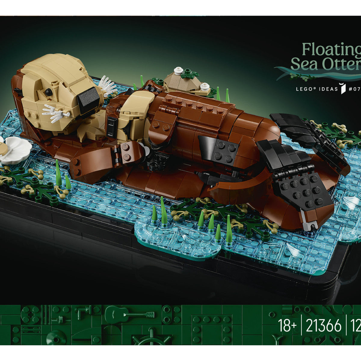 LEGO Ideas Floating Sea Otters 21366 Bausatz für Erwachsene 1234 Teile