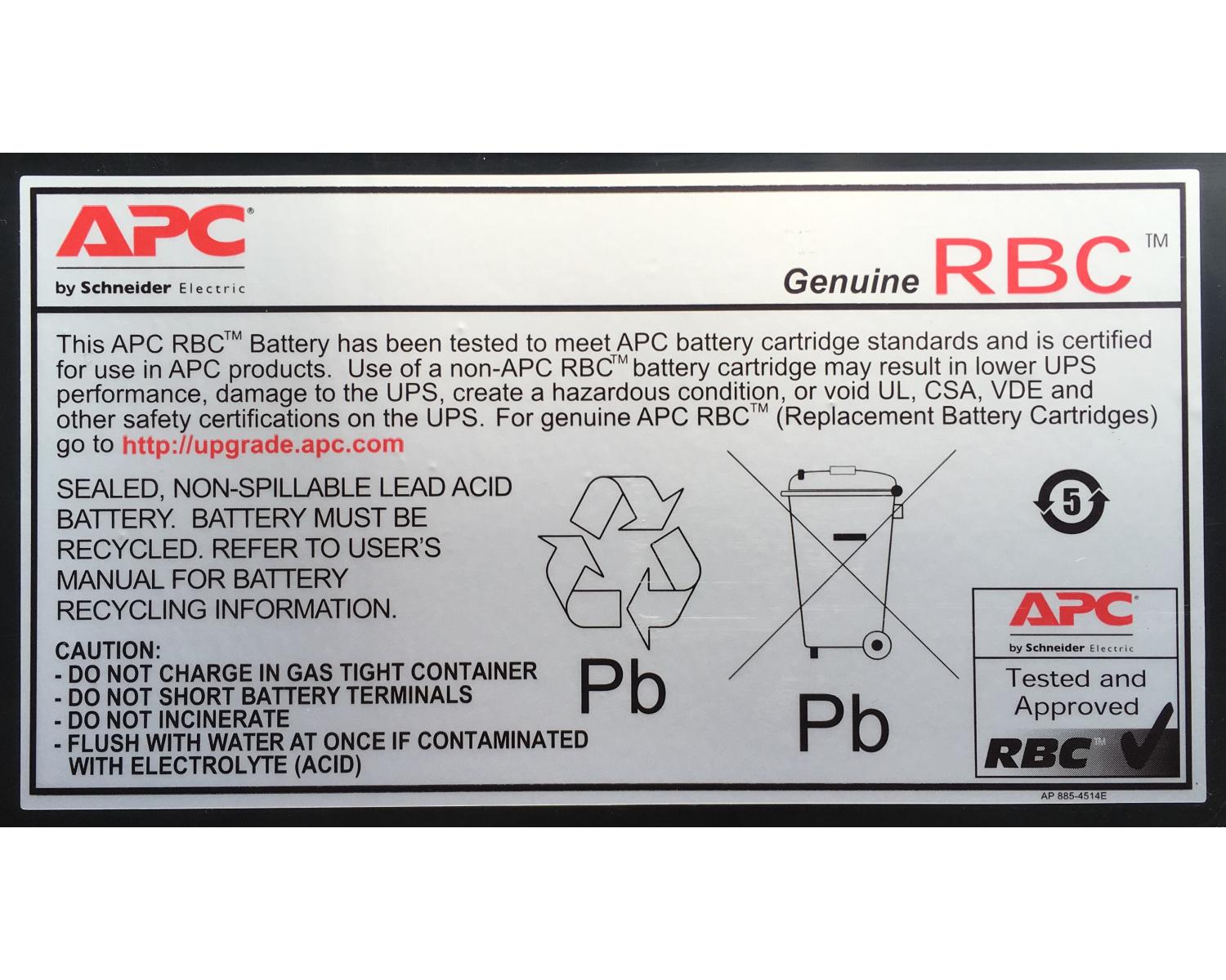 APC RBC48 batteria UPS Acido piombo (VRLA) 7 Ah
