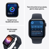 Apple Watch SE (3nd generation) SE 3 GPS, Cassa 44 mm in alluminio galassia con Cinturino Sport sabbia - M/L