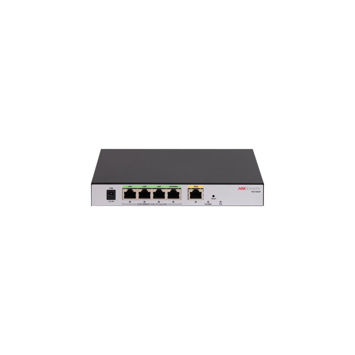 Hikvision DS-3WG105GP-SI router cablato Fast Ethernet, Gigabit Ethernet Nero, Grigio