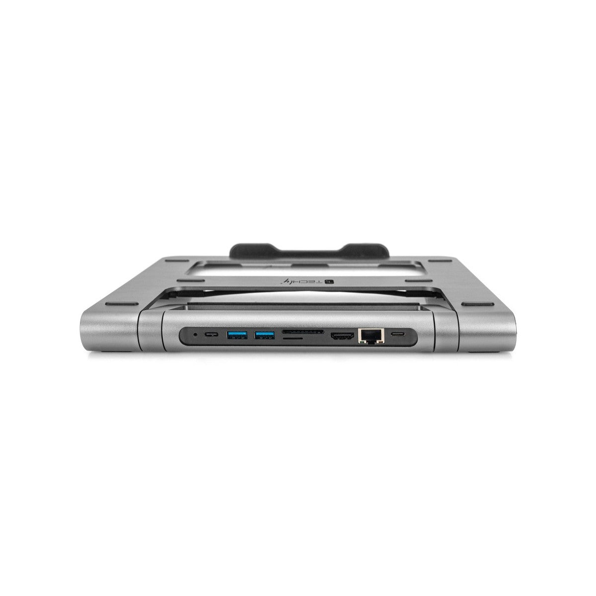 Techly Docking Station USB-C 9 in 1 Hub USB3.1 Stand per Notebook Pieghevole