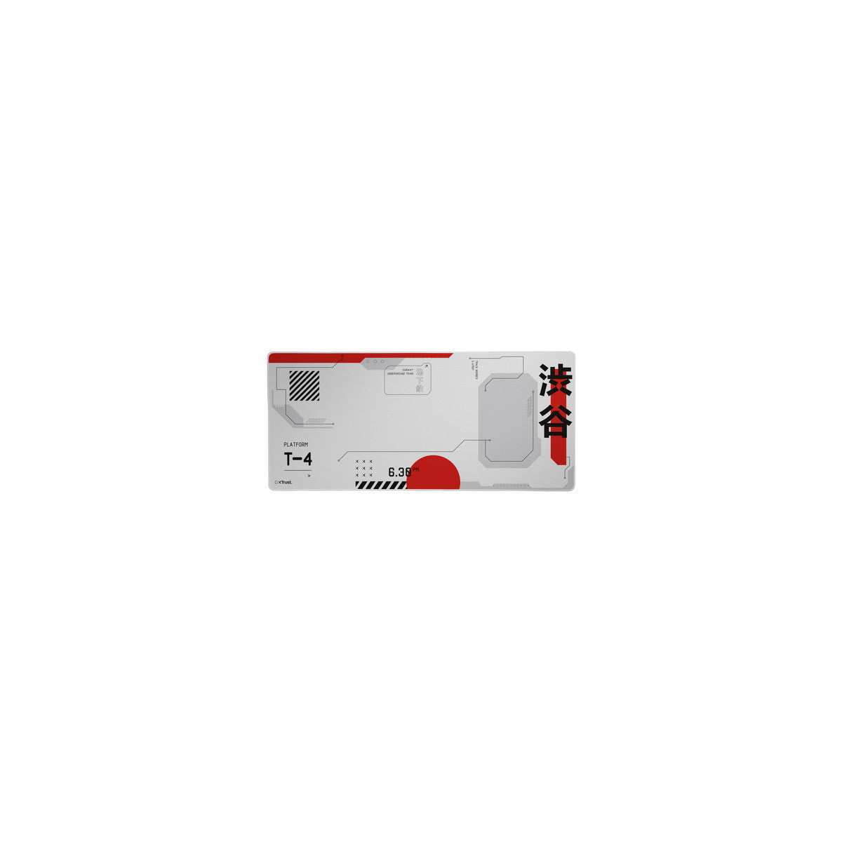 Trust GXT 759 XXL Tappetino per mouse per gioco da computer Nero, Grigio, Rosso, Bianco