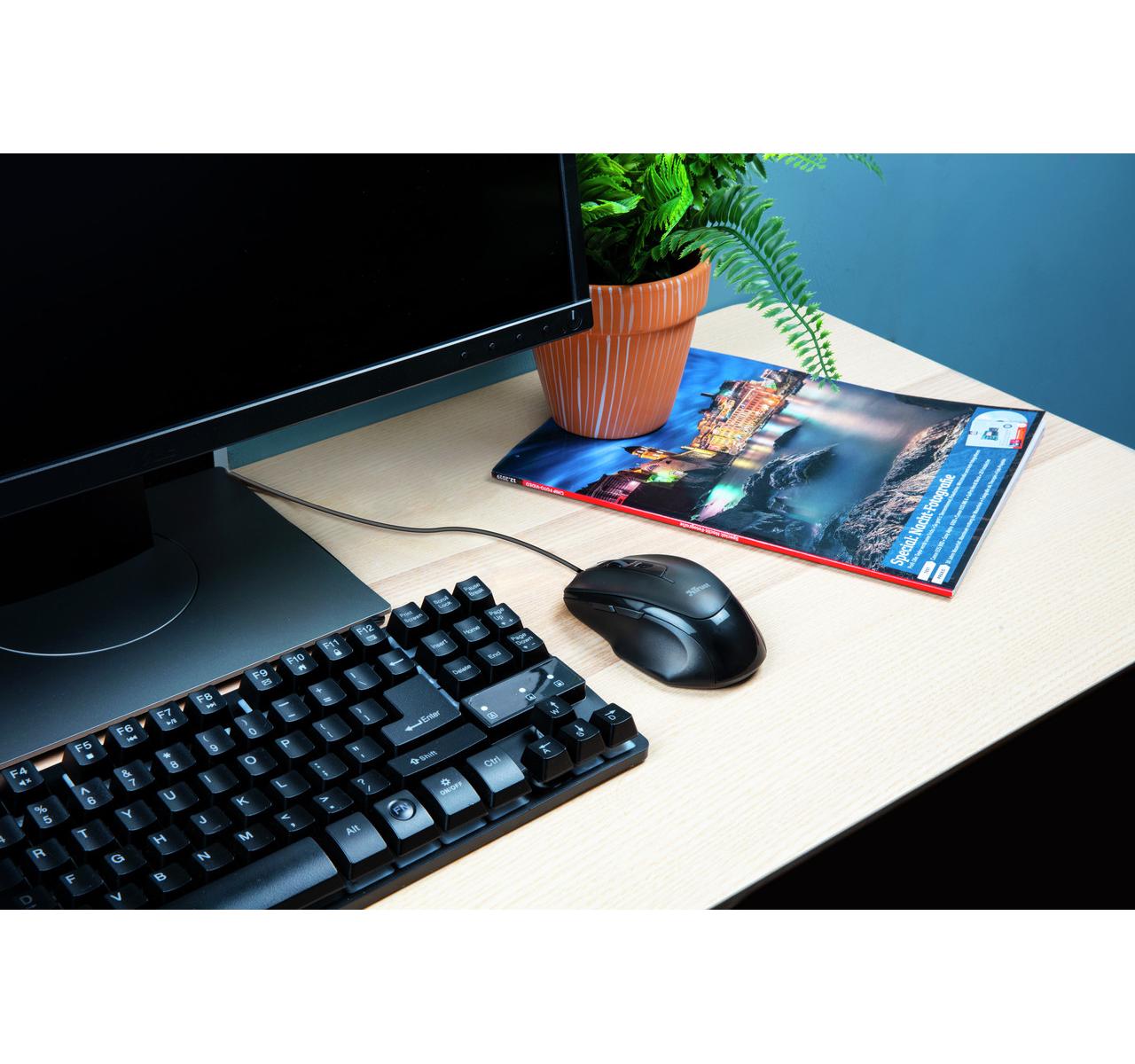 Trust Voca Mouse Mano Destra USB Tipo A Ottico 2400 DPI