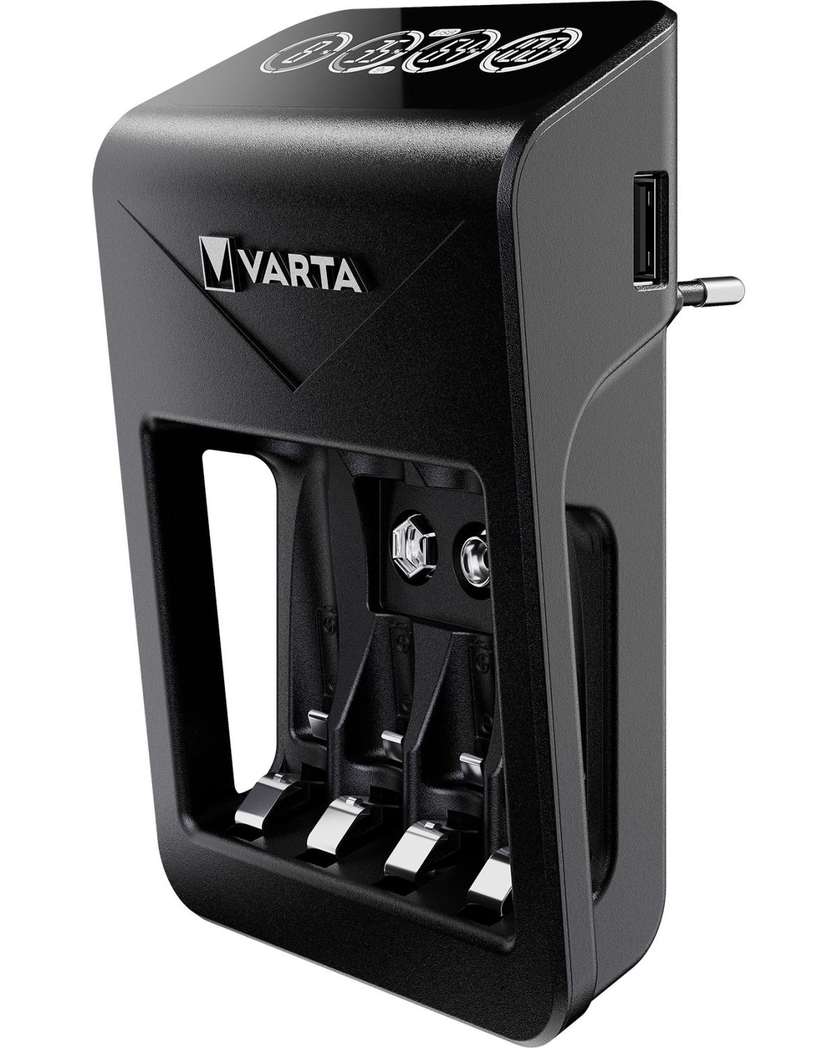 Varta LCD Plug charger AA e AAA Batterie ricaricabili NiMH incl. 4x AA 2100 mAh accu nero