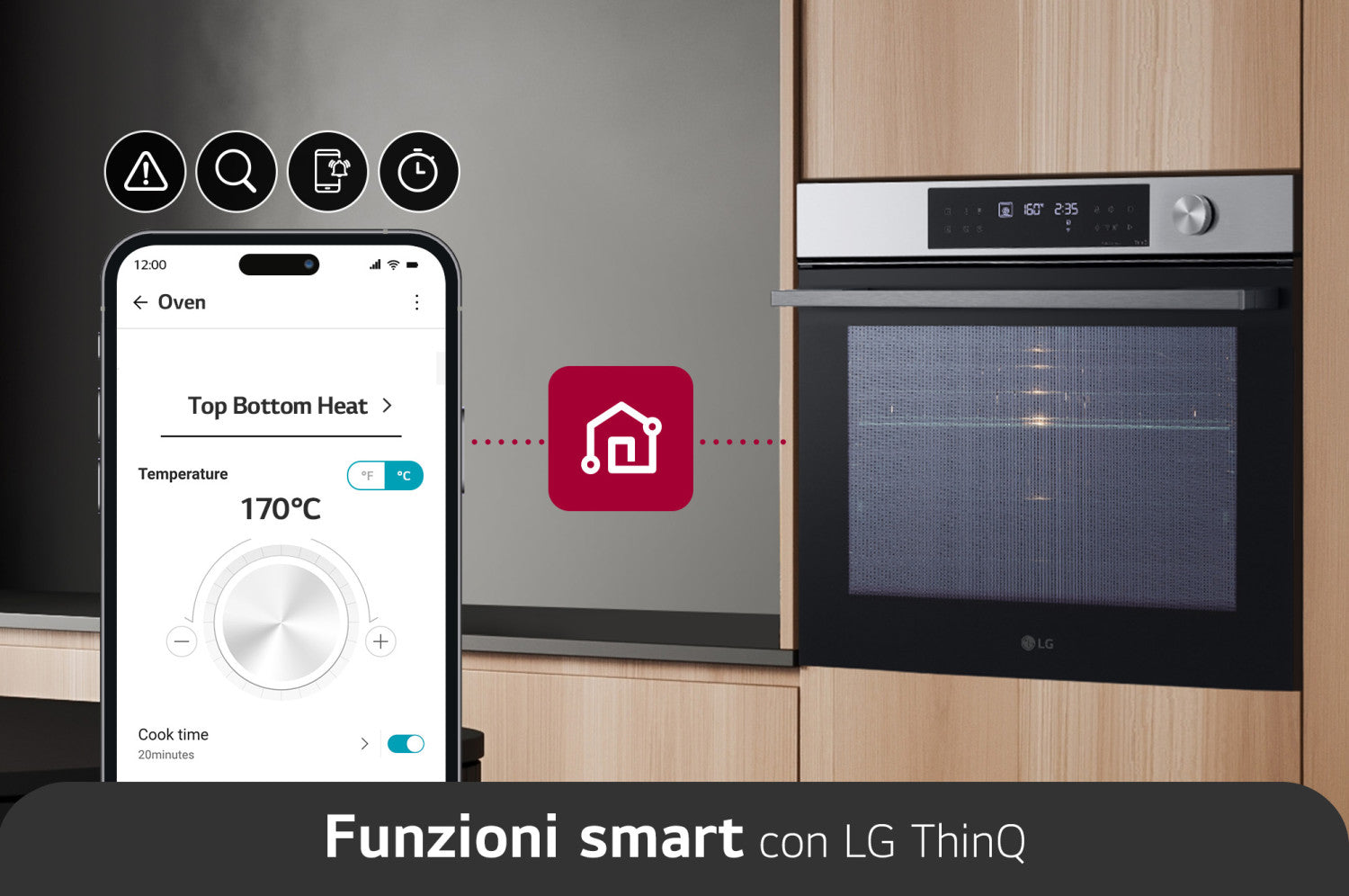 LG InstaView WSED7612S Forno 76L Classe A EasyClean, Pirolisi, Air Fry, Sous Vide, Wi-Fi