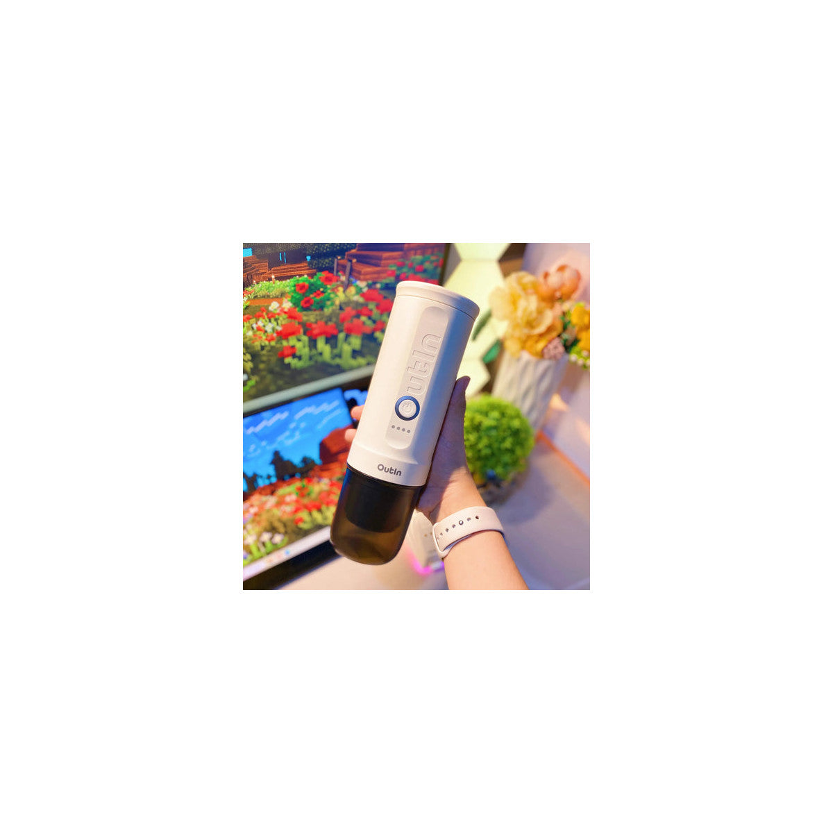Outin Nano Macchina Espresso Portatile Bianco USB-C Compattta