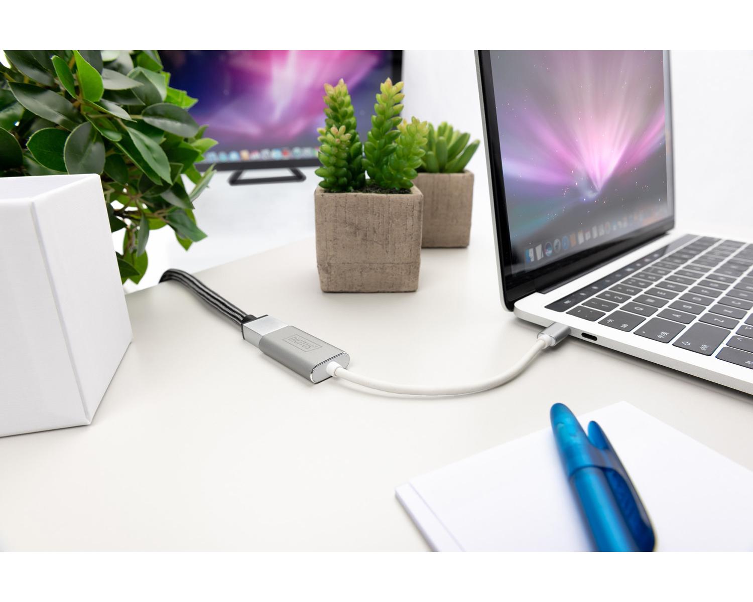 Digitus DA70836 Adattatore Grafico Hdmi 4 K Usb 3.0 Argento