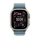 Apple Watch Ultra 3 GPS Cellular 49mm Cassa Titanio con Alpine Loop Blu Chiaro - Medium