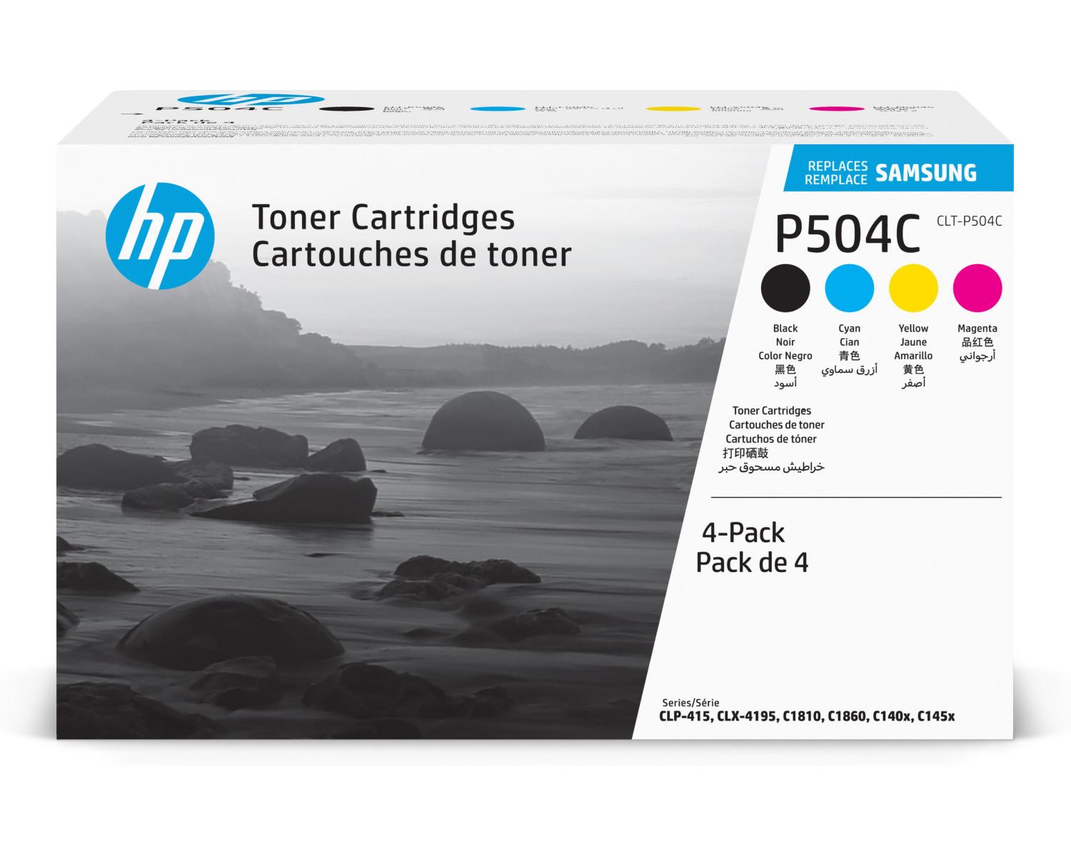 Samsung CLT-P504C 4-pack Cyan/Magenta/Yellow/Black Original Toner Cartridge cartuccia toner 4 pz Originale Nero, Ciano, Magenta, Giallo