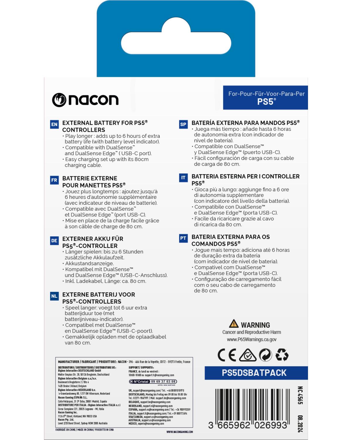 NACON External Battery Batteria per controller da gaming