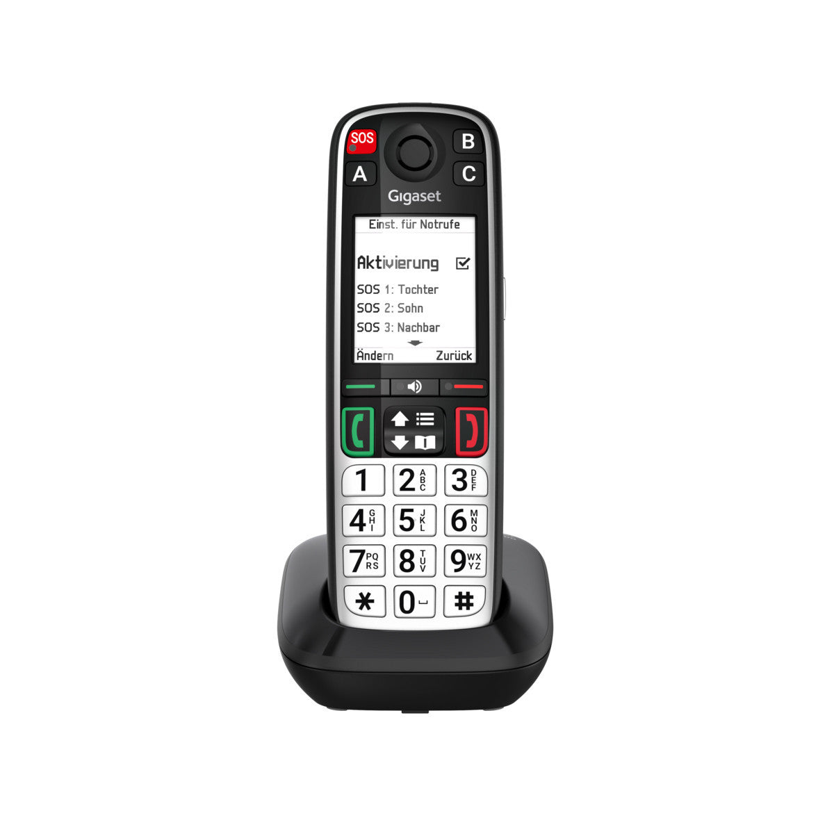 Gigaset EASY 500 Telefono analogico/DECT Identificatore di chiamata Nero, Argento