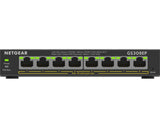 NETGEAR 8-Port Gigabit Ethernet PoE Plus Switch (GS308EP) Gestito L2/L3 Gigabit Ethernet (10/100/1000) Supporto Power over Ethernet (PoE) Nero