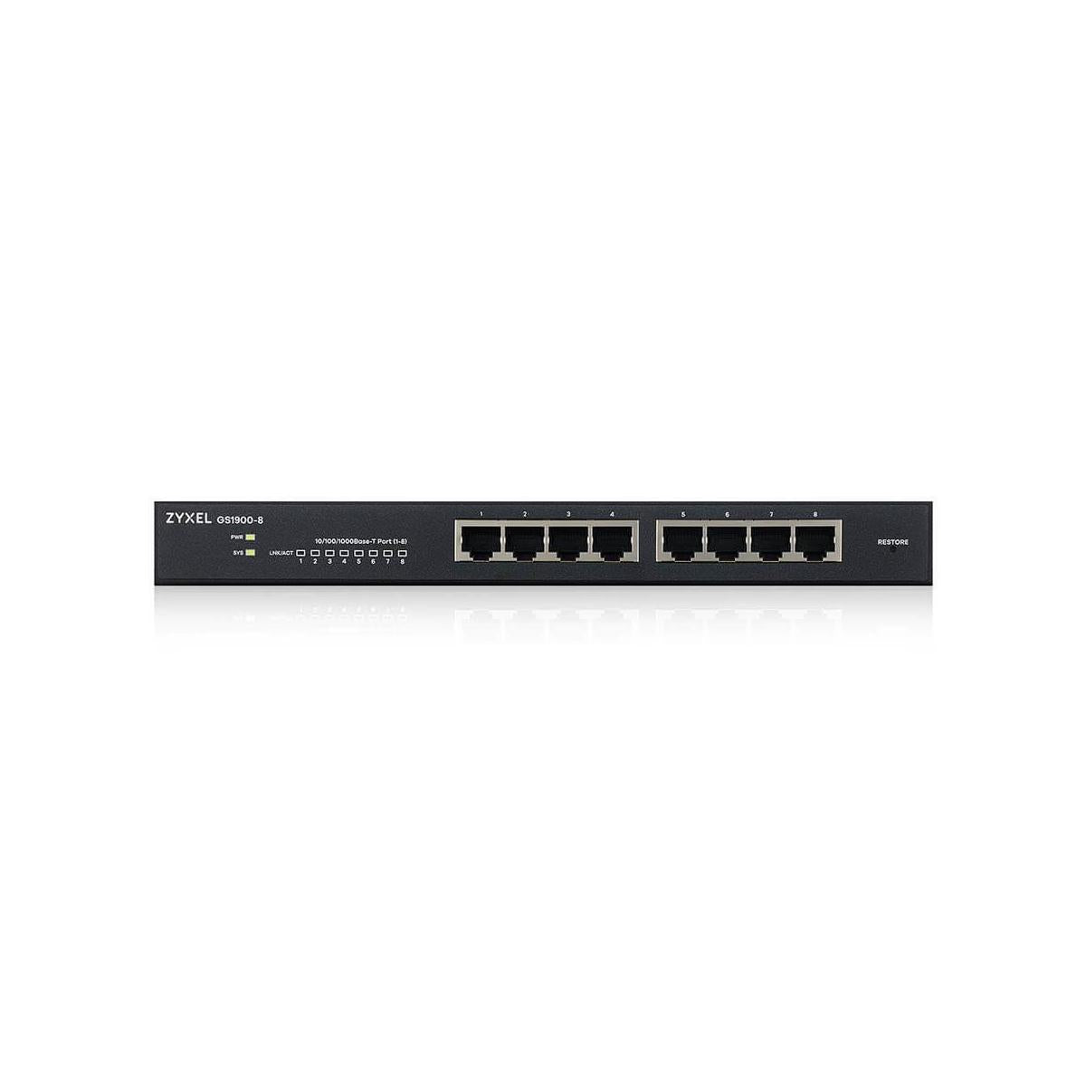 Zyxel GS1900-8 Gestito L2 Gigabit Ethernet (10/100/1000) Nero