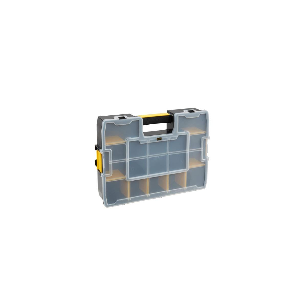 Stanley CUBIX 1-94-745 Cassetta degli attrezzi Scatola per minuteria Nero, Trasparente, Giallo