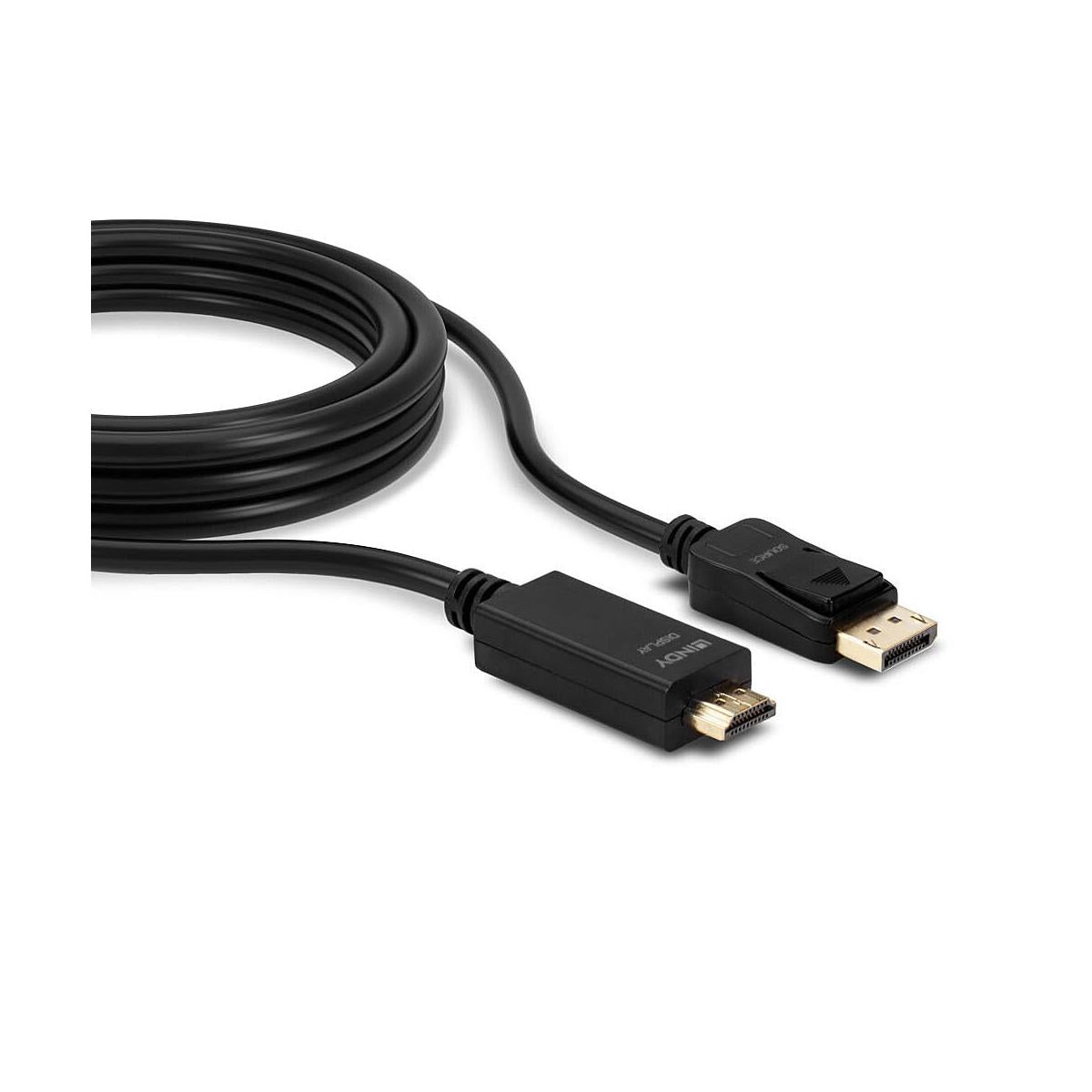 Lindy 36920 cavo e adattatore video 0,5 m DisplayPort HDMI tipo A (Standard) Nero