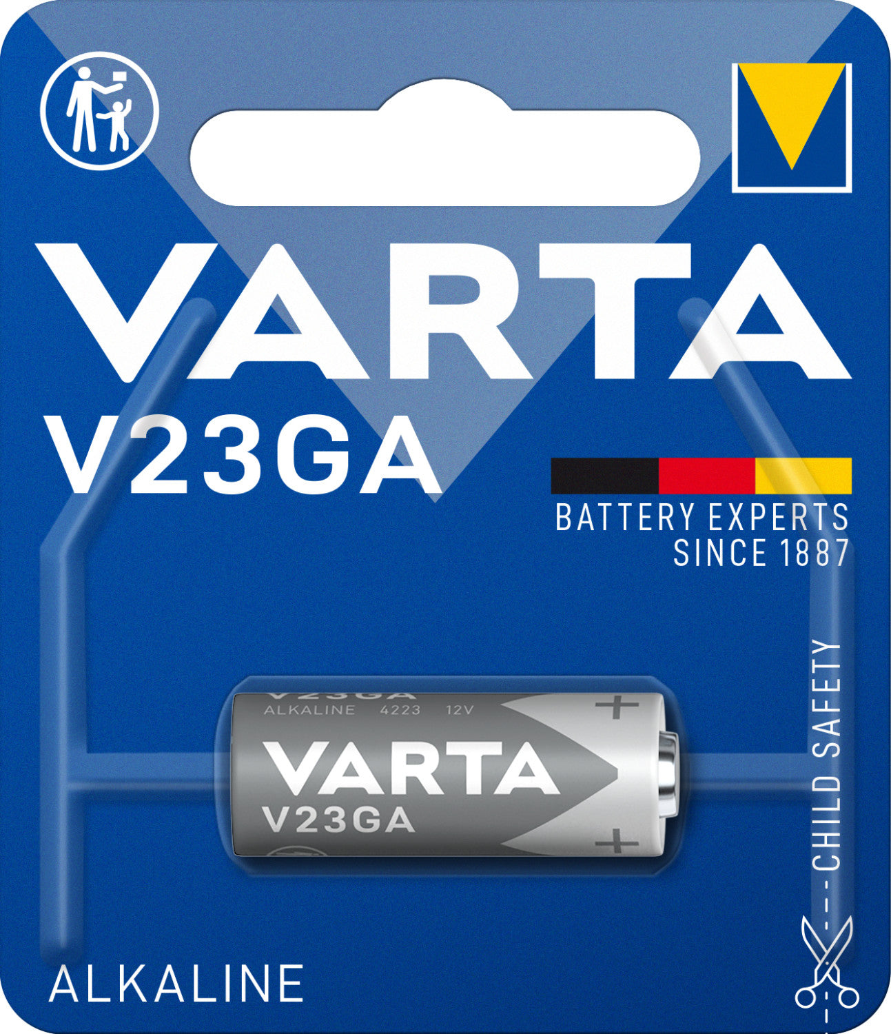 Varta 04223 Batteria Alcalina. 1.5 Volts. Diametro 12mm. Altezza 30.2 mm. Confezione 1 pila Grigio