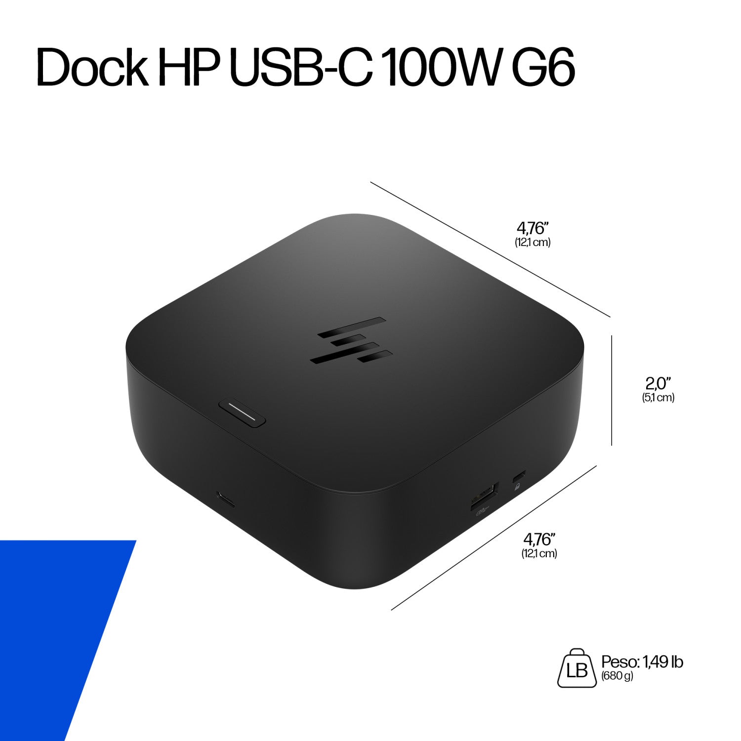 HP Dock USB-C 100W G6 Nero
