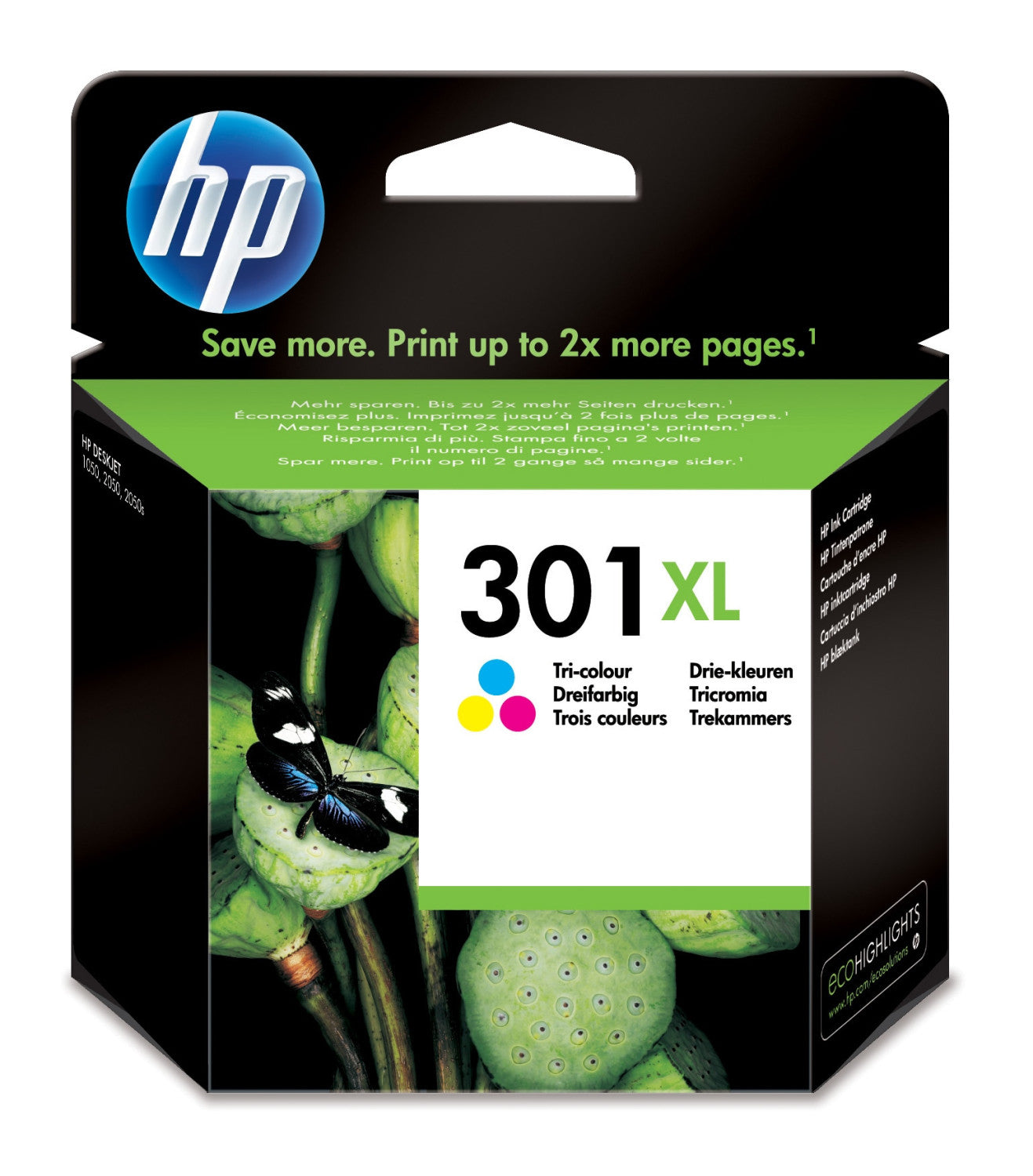 HP 301XL HPCH564EE High Yield Tri Color Original Ink Cartridge Cartuccia d'Inchiostro 1 pz Resa Elevata XL Ciano Magenta Giallo