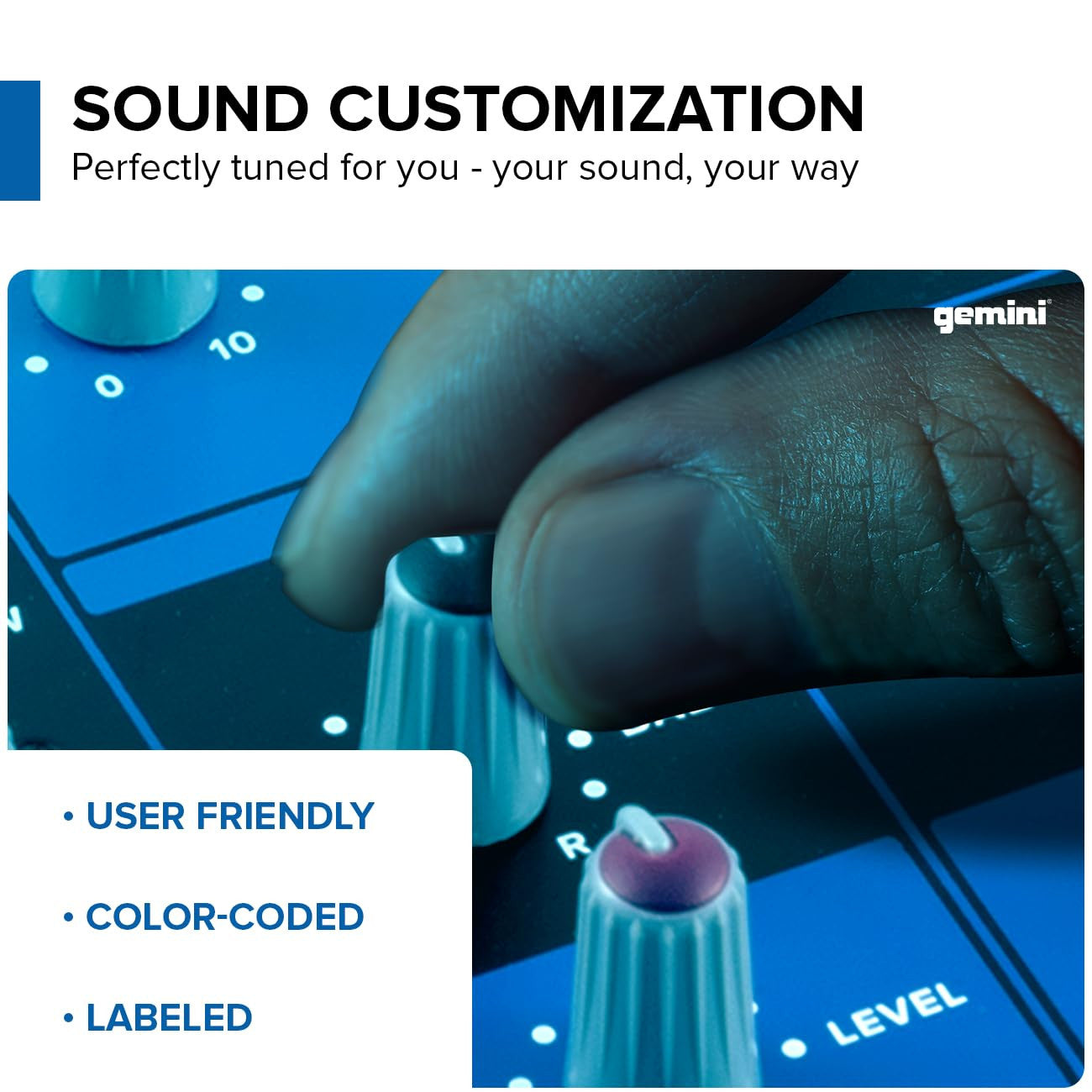 Gemini Sound GEM-05USB Mixer DJ Analogico 5 Canali con Bluetooth e USB
