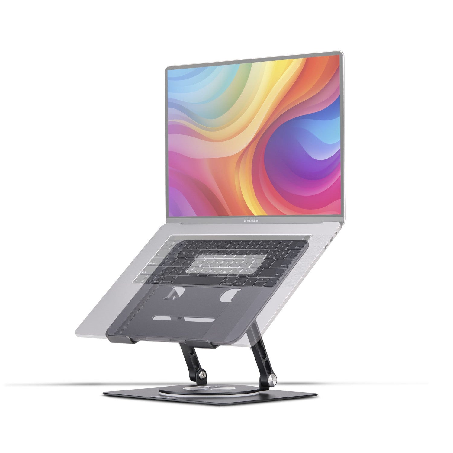 StarTech.com Supporto per PC portatile con rotazione a 360 , rialzo ergonomico da scrivania per laptop, rialzo con inclinazione regolabile, max 5 kg, alluminio