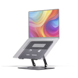StarTech.com Supporto per PC portatile con rotazione a 360 , rialzo ergonomico da scrivania per laptop, rialzo con inclinazione regolabile, max 5 kg, alluminio