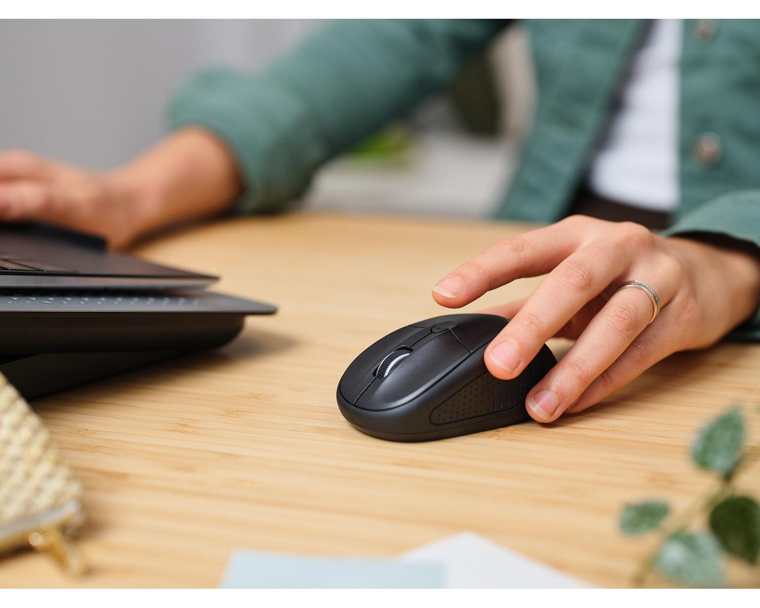 Trust 144428 Primo Mouse Ambidestro Bluetooth Ottico 1600 DPI Nero