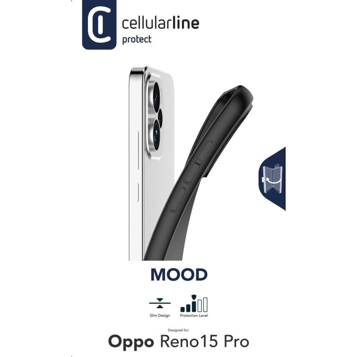 Cellularline MOOD custodia per cellulare 17,2 cm (6.78") Cover Nero