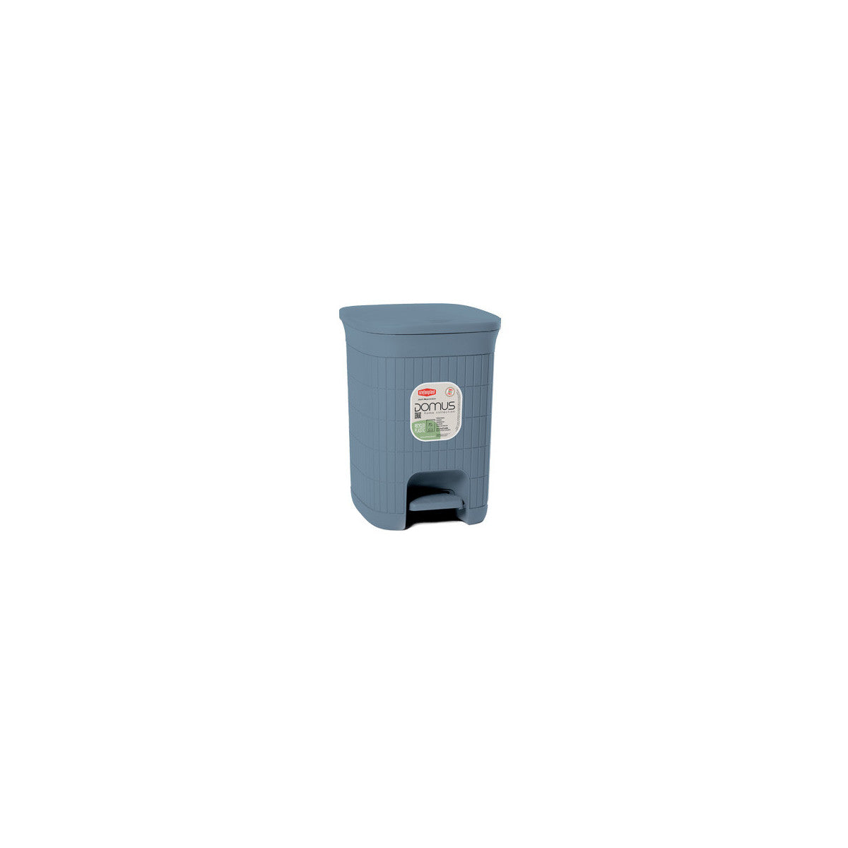 Stefanplast Pattumiera Domus 20L Con Pedale E Secchiello Estraibile In Plastica Rigenerata Blu Fumè