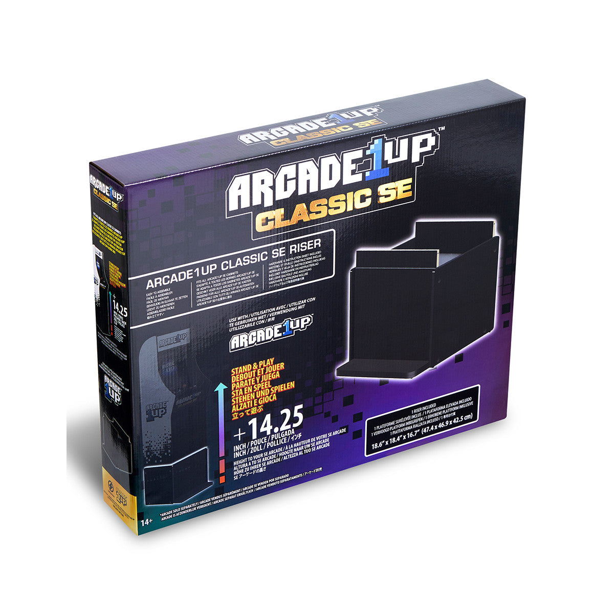 Arcade1Up GEN-R-406000 Accessorio per cabinato da sala giochi Stand Nero Legno new Arcade1Up Pac-Man Classic SE, Ms. Pac-Man Classic SE, and Mortal Kombat Classic SE ONLY